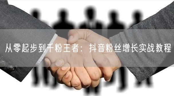 从零起步到千粉王者：抖音粉丝增长实战教程