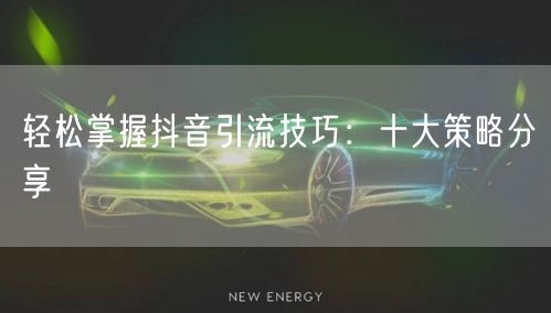 轻松掌握抖音引流技巧：十大策略分享