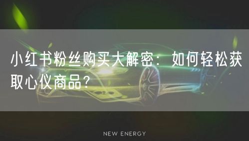 小红书粉丝购买大解密：如何轻松获取心仪商品？