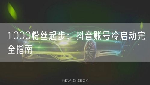 1000粉丝起步：抖音账号冷启动完全指南