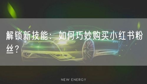 解锁新技能：如何巧妙购买小红书粉丝？