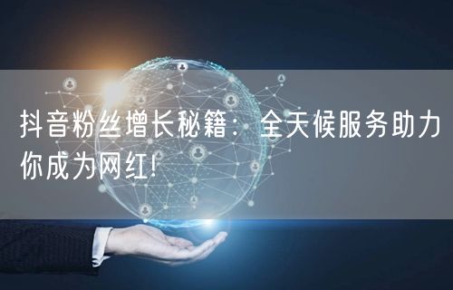 抖音粉丝增长秘籍：全天候服务助力你成为网红!