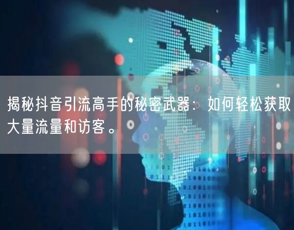 揭秘抖音引流高手的秘密武器：如何轻松获取大量流量和访客。