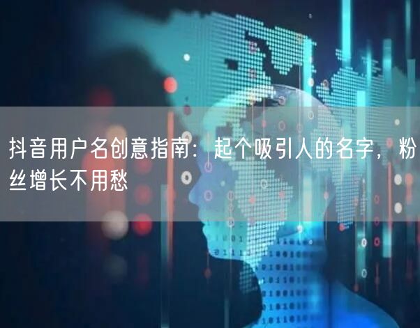 抖音用户名创意指南：起个吸引人的名字，粉丝增长不用愁