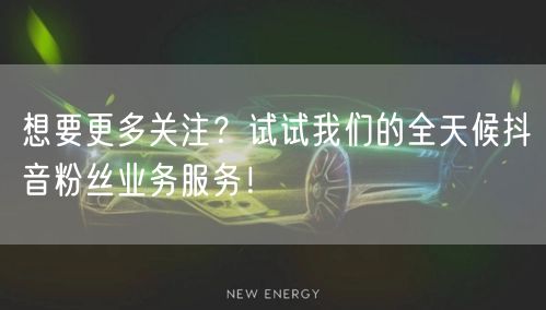 想要更多关注？试试我们的全天候抖音粉丝业务服务！